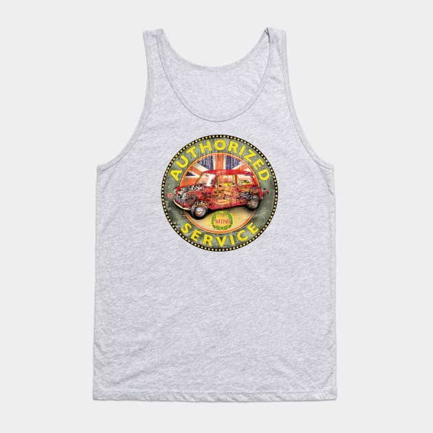 Authorized Service - Mini Cooper Tank Top by Midcenturydave